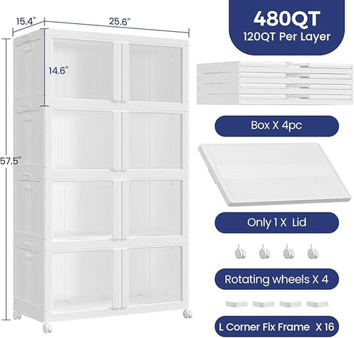 120GAL Large Stackable Storage Bins - Image 2