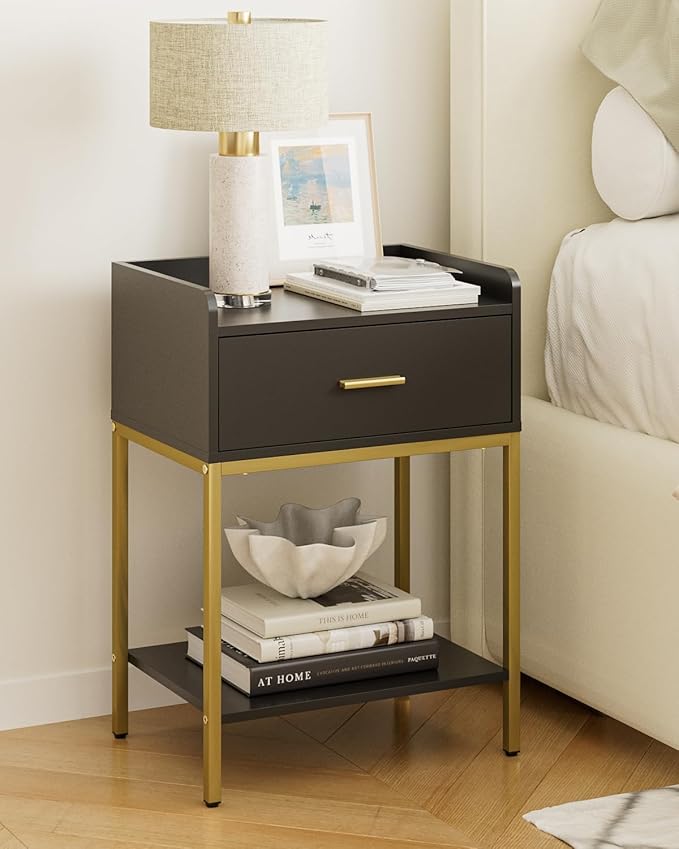Masupu Nightstand, Bedside Table 3-Tier Modern Night Stand - Image 3