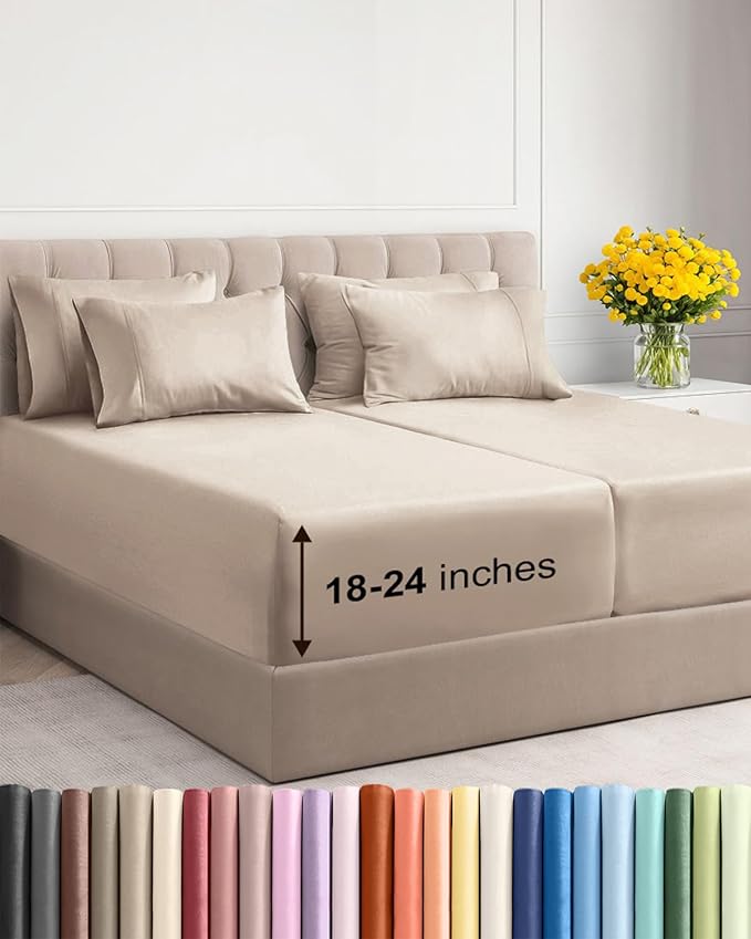 Extra Deep Split King Sheet Set by CGKUnlimited