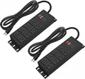 CCCEI 2PCS Heavy Duty Power Strip Surge Protector 20 AMP, 8 Outlets 12 Gauge by CCCEI