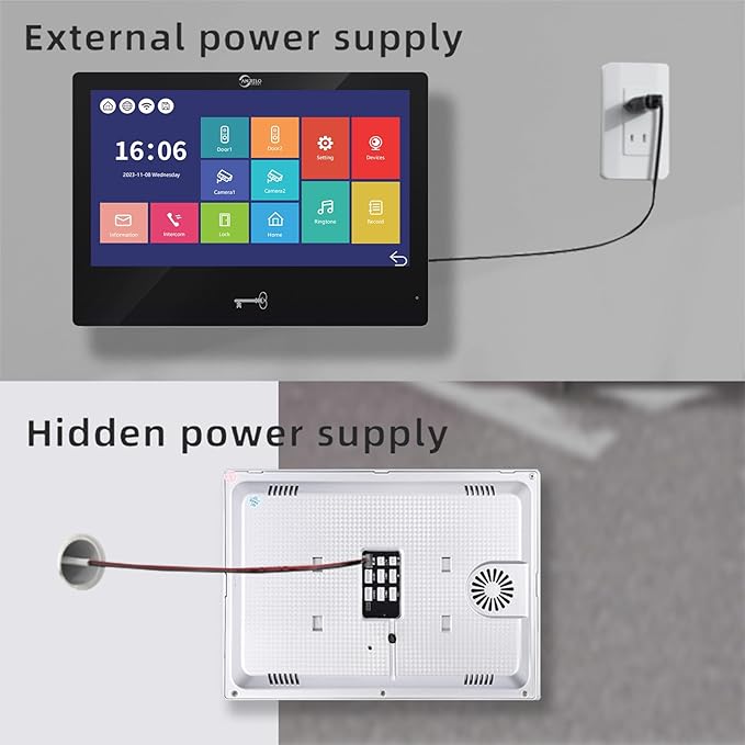 Wired Video Apartment Intercom System, Door Phone Kit, 10 Inch Touch Monitor - Image 8
