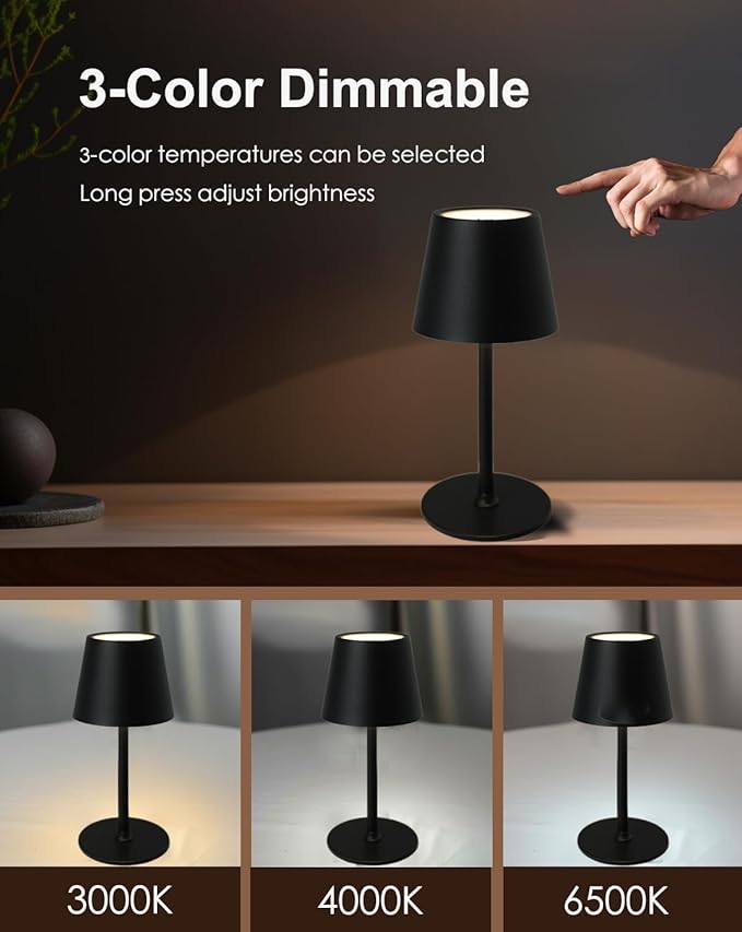 Cordless Table Lamp, Rechargeable Table Lamp - Image 6