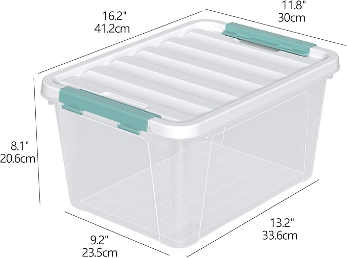 20 Quart Storage Box Bins with Lids, 6 Packs - Image 4