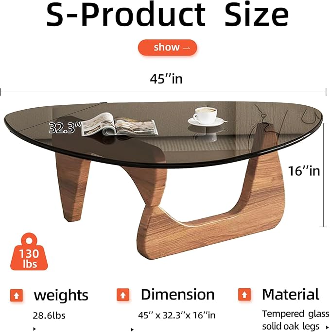 Glass Coffee Table, Mid Century Modern Coffee Table, Coffee Table - Image 2