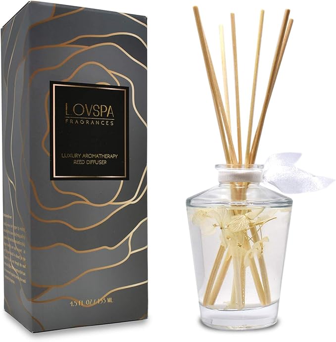LOVSPA Reed Diffuser Set, Heavenly Southern Magnolia Scented Oil Diffuser by LOVSPA
