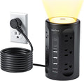 AnnTane Power Strip Tower with Night Light, Power Strip Surge Protector with by anntane