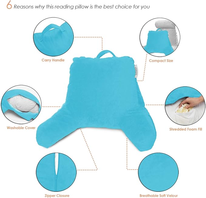 Nestl Reading Pillow with Shredded Memory Foam, Designed - Image 9