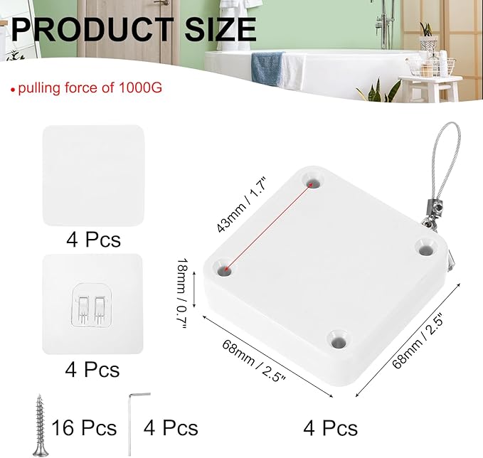 MECCANIXITY Punch-Free 1000g Automatic Sliding Screen Door Closer - Image 2