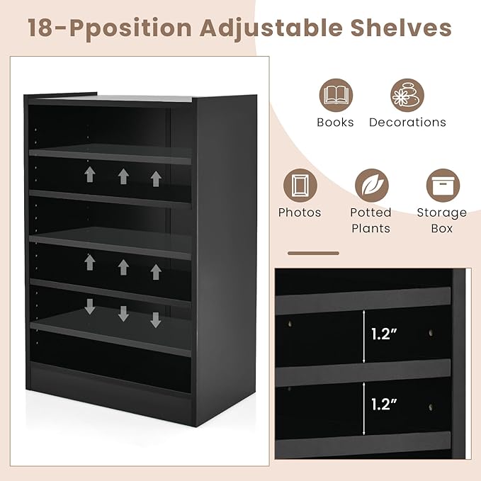 LOKO 3-Tier Open Bookcase, Freestanding Modern 3-Cube Bookshelf - Image 6