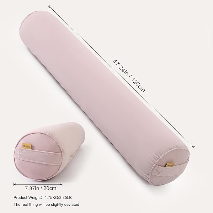 Body Pillow for Adults – Long Bolster Pillow for Bed, Round Cuddle Pillow - Image 2