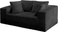 2-Seater Deep-Seat Corduroy Lounge Sleeper Sofa by sonovafurn