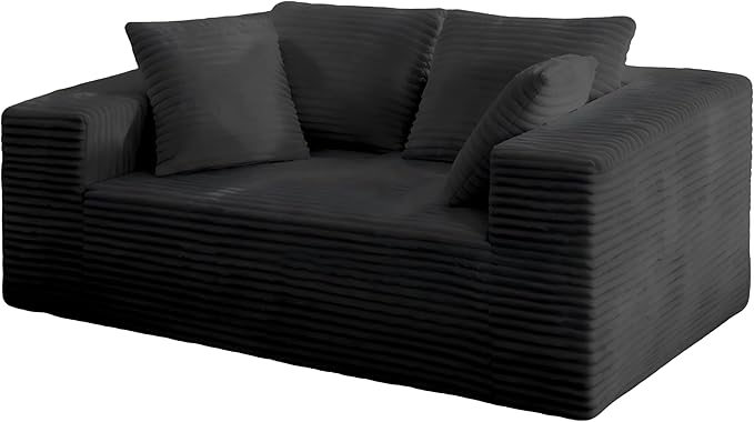 2-Seater Deep-Seat Corduroy Lounge Sleeper Sofa by sonovafurn