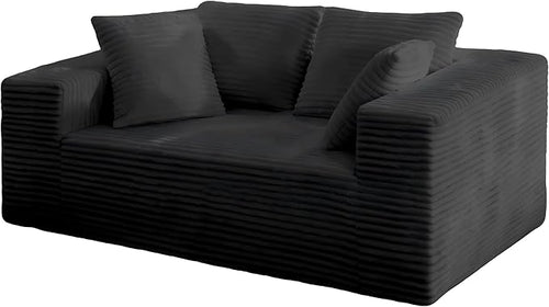 2-Seater Deep-Seat Corduroy Lounge Sleeper Sofa by sonovafurn