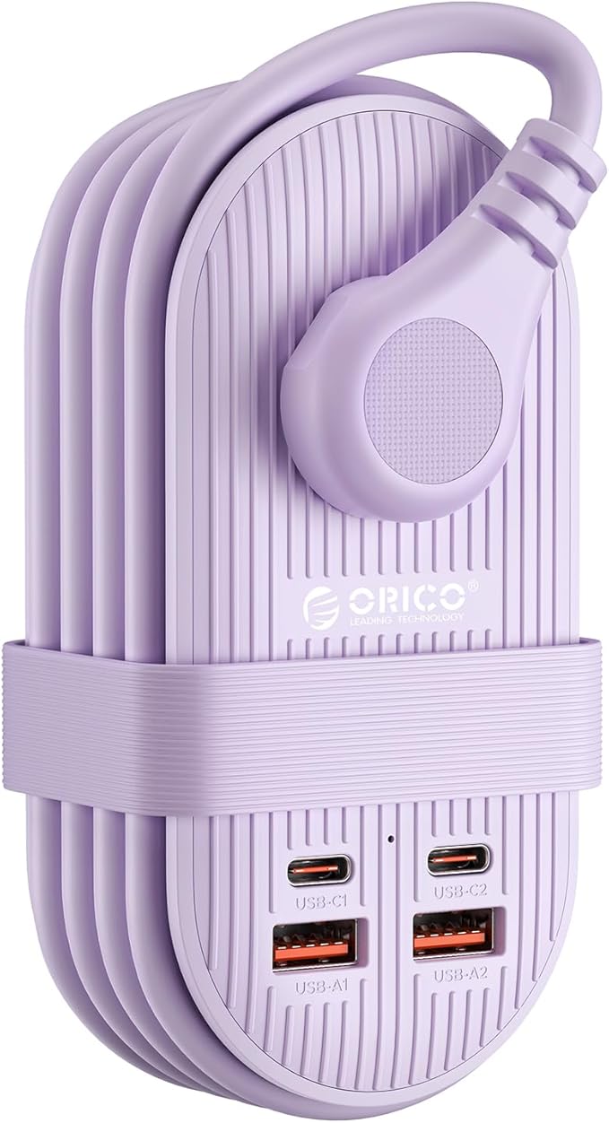ORICO 65W USB Travel Power Strip, 7 in 1 Charging Station by ORICO