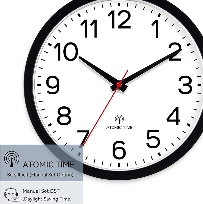 AKCISOT Atomic 12 Inch Wall Clock Analog Clocks - Image 4