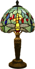 Tiffany Lamp Stained Glass Table Lamp 7.9X7.9X14.2 Inches Dragonfly Style Desk by VirtueKing