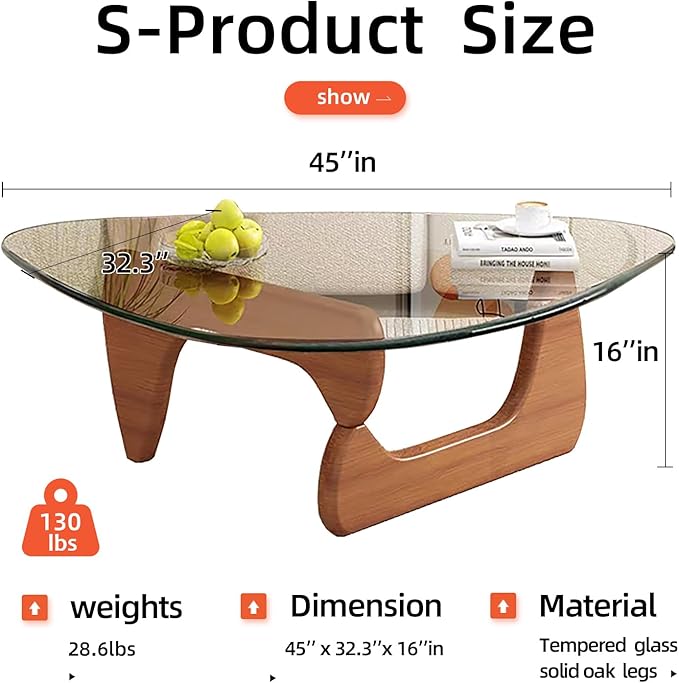 Glass Coffee Table, Mid Century Modern Coffee Table, Coffee Table - Image 2