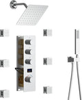 KATAIS Digital Tempreature Display Full Body Shower System Wall Mounted 8 Inch by KATAIS