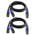 Seefeful XLR Splitter Cable, 1 XLR Female to 2 Male Patch Y Cable Balanced by Seefeful