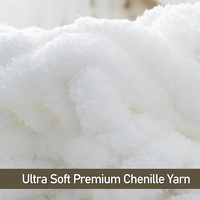 Chunky Knit Throw Blanket 60"X 80", 100% Handmade - Image 3