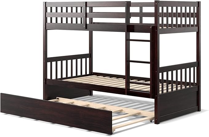KOMFOTT Wood Twin Over Twin Bunk Bed - Image 8