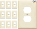 ENERLITES Duplex Receptacle Outlet Wall Plate, Gloss Finish, Midway Size 1-Gang by Enerlites