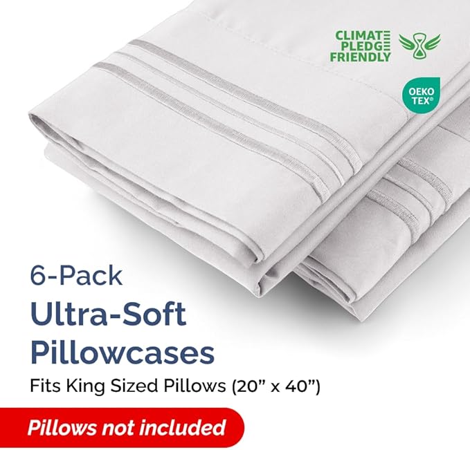 King Pillow Cases Set of 6 - Image 2