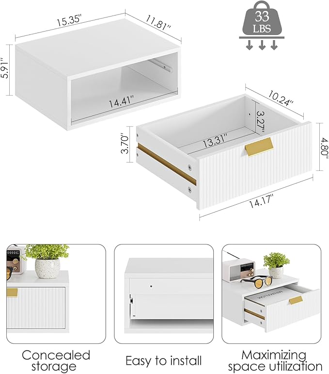 Floating Nightstand, Floating Shelf - Image 2