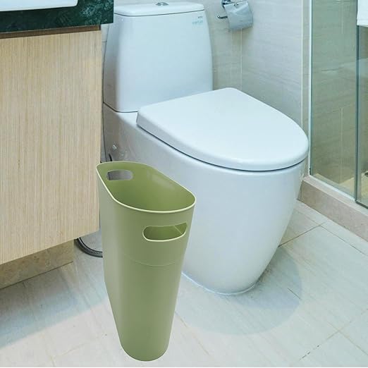 ROYFACC Small Trash Can Plastic Bathroom Wastebasket 3.2 Gallon Slim Garbage - Image 6