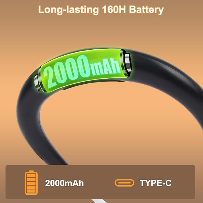Neck Light with Neck Heating, 2000mAh Rechargeable Battery, Hands-Free Reading - Image 4
