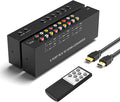 Arector 6 Port RCA to HDMI, 1080P/720P 6 Way AV to HDMI Converter Composite by Arector