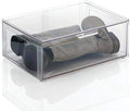 mDesign Plastic Stackable Closet Storage Organizer Bin Containers by mDesign