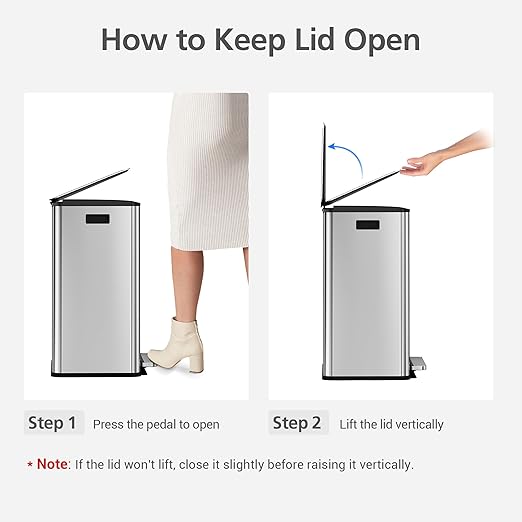 GarveeHome 60 L/16 gal Kitchen Trash Can, 2×8 gal Pedal Trash Bin - Image 8