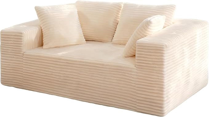Boneless Cloud Couch Sofa, 2 Seater Deep Seat Modern Lounge Sleeper Couch by sonovafurn