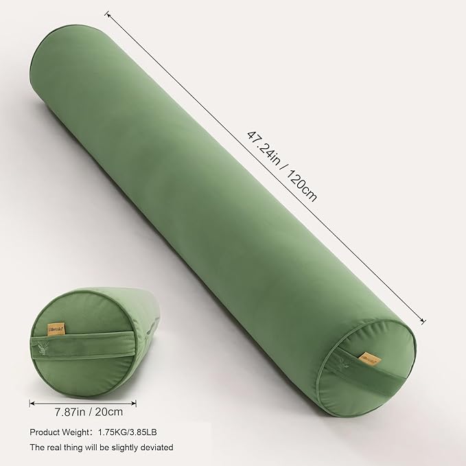 Bolster Pillow for Bed – Long Round Body Pillow for Adults, Cuddle Pillow for - Image 2