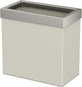 Gatco Modern Rectangle Wastebasket, Matte Pearl and Satin Nickel Combo by Gatco