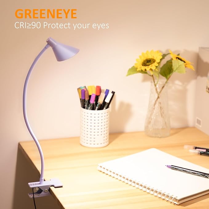 Desk Lamp Clip on Lamp for Bed Headboard LED Reading Light for Bed, 3 Colors 10 - Image 3