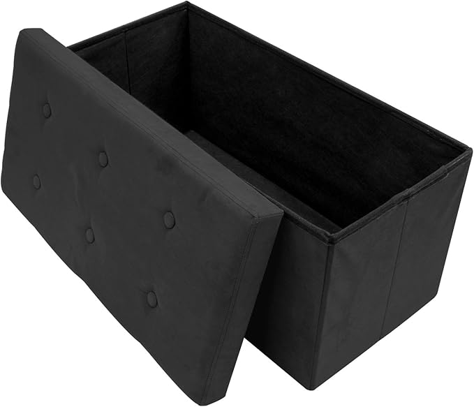 Sorbus Storage Ottoman Bench – Collapsible/Folding Bench Chest - Image 9