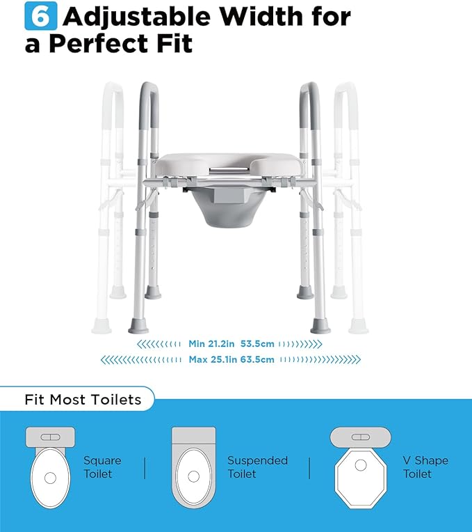Bedside Commode for Seniors, FSA/HSA Eligible Bedside Toilet - Image 2