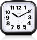 5.5" Large No Ticking Analog Alarm Clock, Silent Readable by Tinload