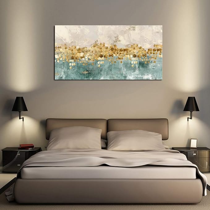 DZL Art A74675 Gold Abstract Canvas - Image 2