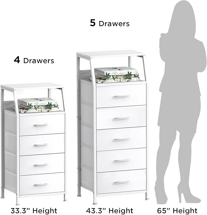 Ollieroo White Dresser for Bedroom, Storage Organizer - Image 8