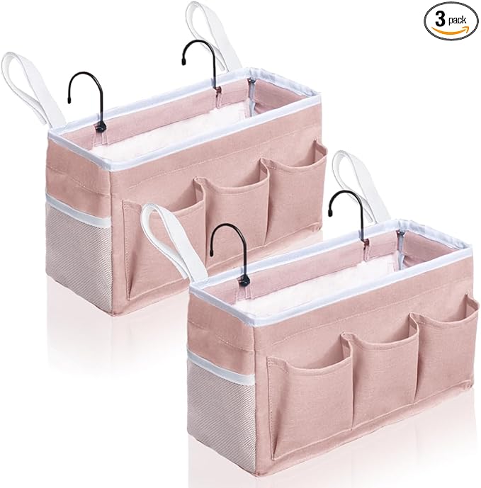 Kanrichu 2Pcs Beside Caddy Storage Organizer, Hanging Bag Holder by KANRICHU