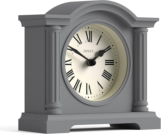 JONES CLOCKS® Kensington Mantel Clock | Classic Arch top Clock | Gray | Stylish - Image 2