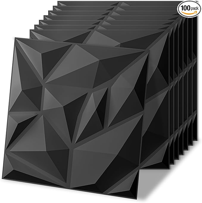 Art3d 100 Pack Decorative 3D Wall Panels, 97 Sq.Feet PVC Interior Wall Décor by Art3d