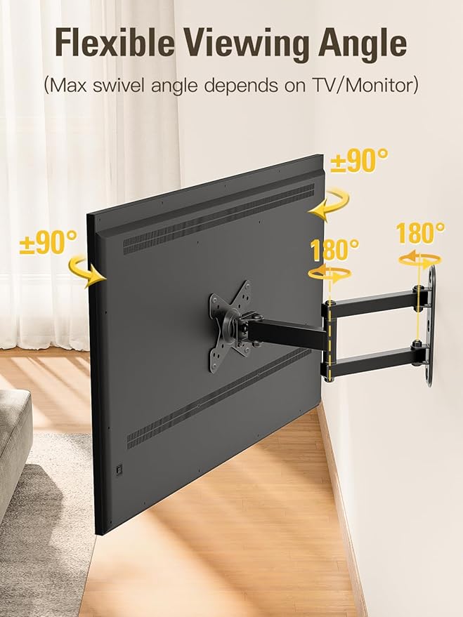 Mounting Dream UL Listed Full Motion Monitor Wall Mount TV Bracket - Image 3