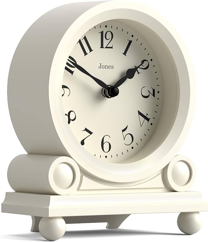 JONES CLOCKS® Maida Vale Mantel Clock | Small Traditional Desk Clock | Pale - Image 2