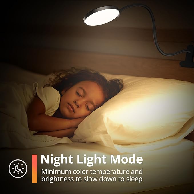 Reading Light with Remote, LED Desk Lamp Clip on RA>95 Dimmable Flexible - Image 7