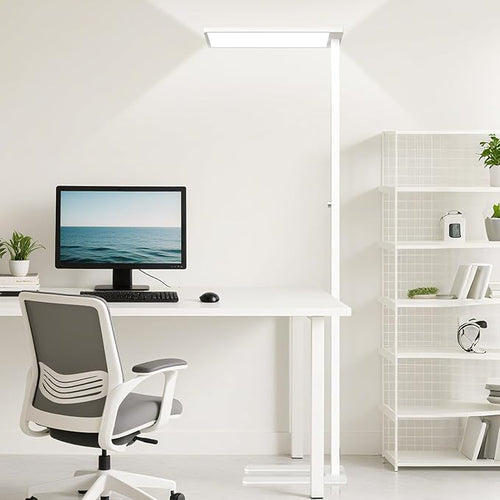 120W LED Floor Lamp, 76.8" Tall Reading Light, 10000LM Knob Dimming Standing by STERRENLED