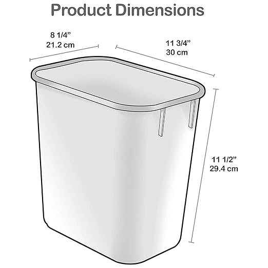Acrimet Wastebasket Bin for Recycling and Waste, 3.25 Gallon/ 13 Quart/ 12 Liter - Image 9